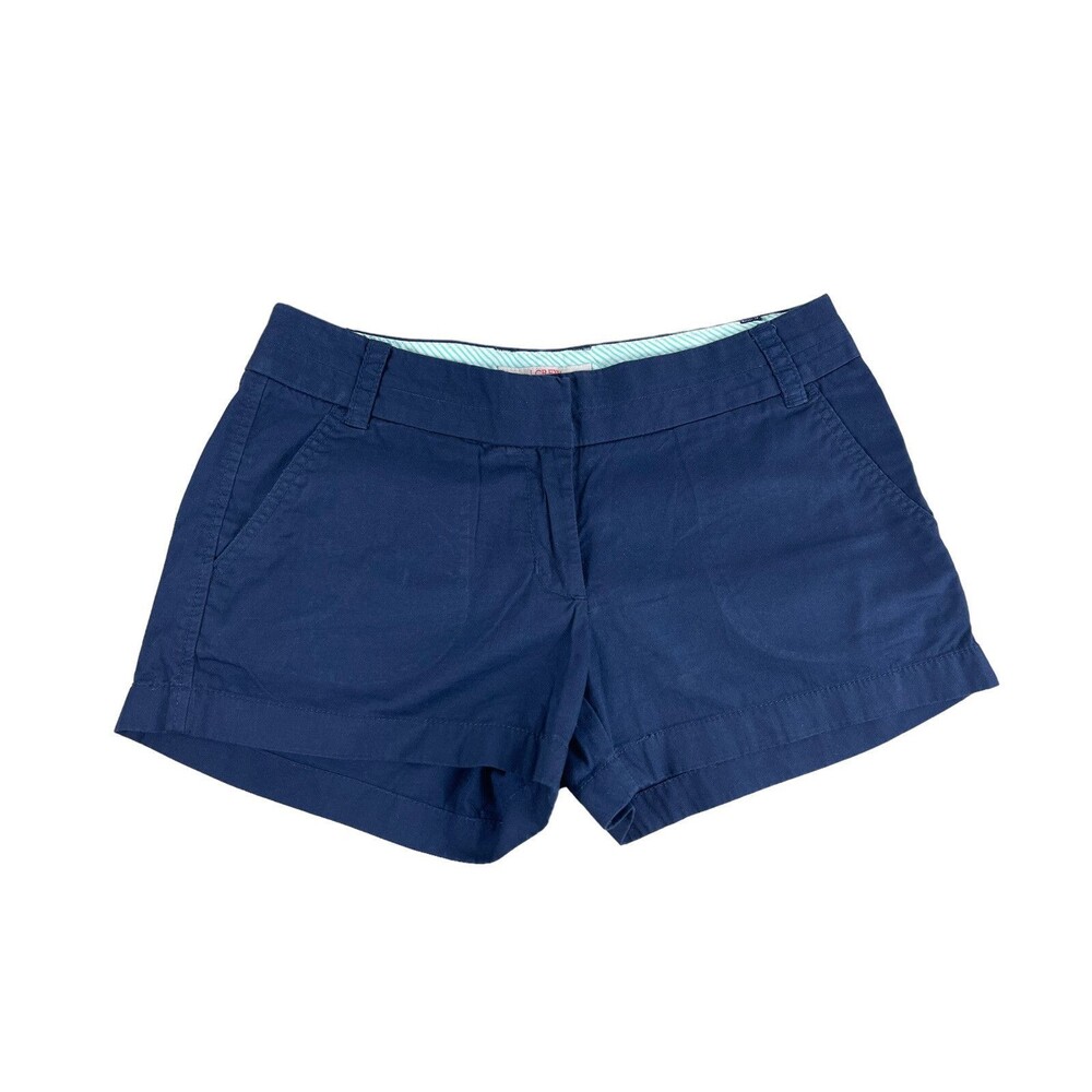 J.Crew Broken-In Chino Short Shorts Women’s 4 Navy Blue Cotton Preppy Casual